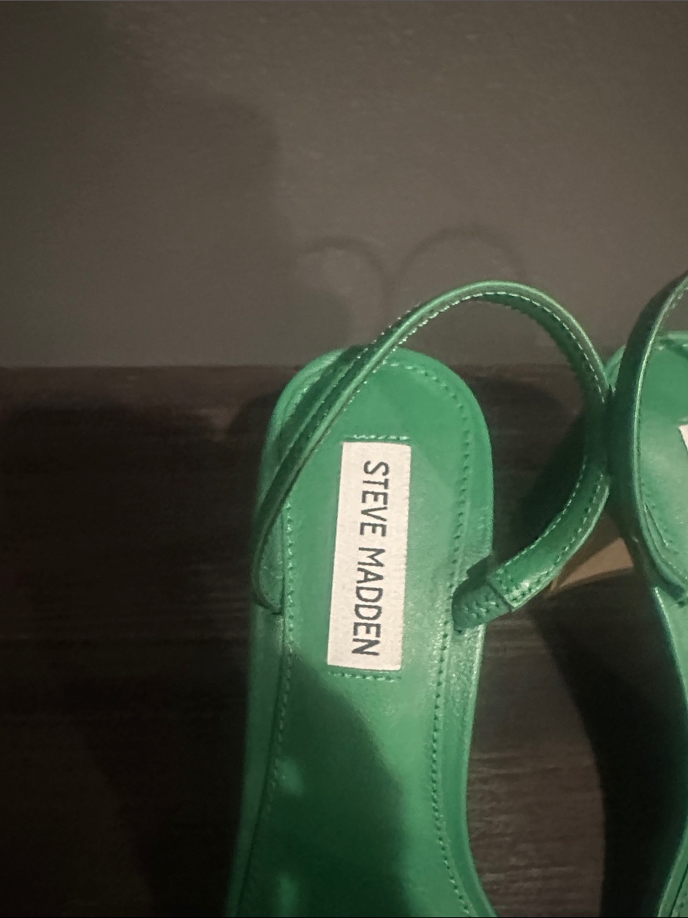 Steve Madden Emerald Green Floral Slingback Heels - Picture 2 of 7
